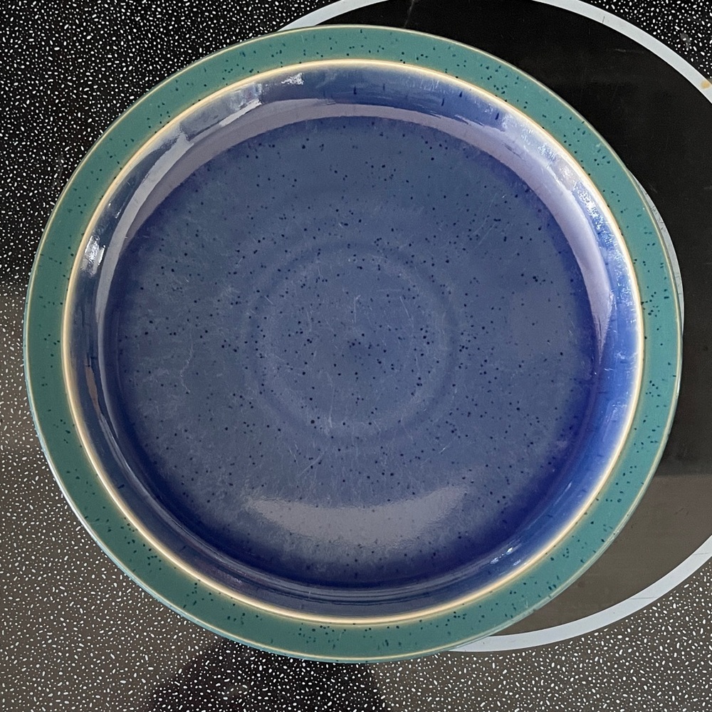 Denby Harlequin Blue and Green salad plate